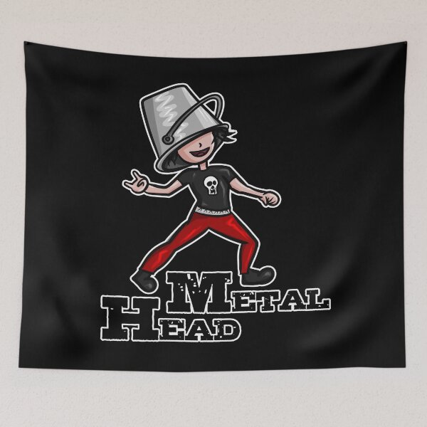 Item preview, Metal Head with Bucket Hat designed and sold by impressionofmel.