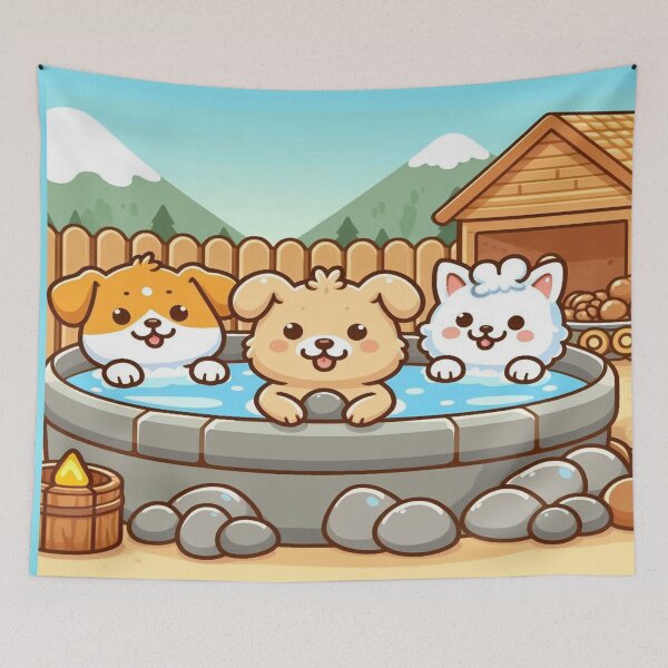 Item preview, Doggos Onsen 3 designed and sold by ClearNight.