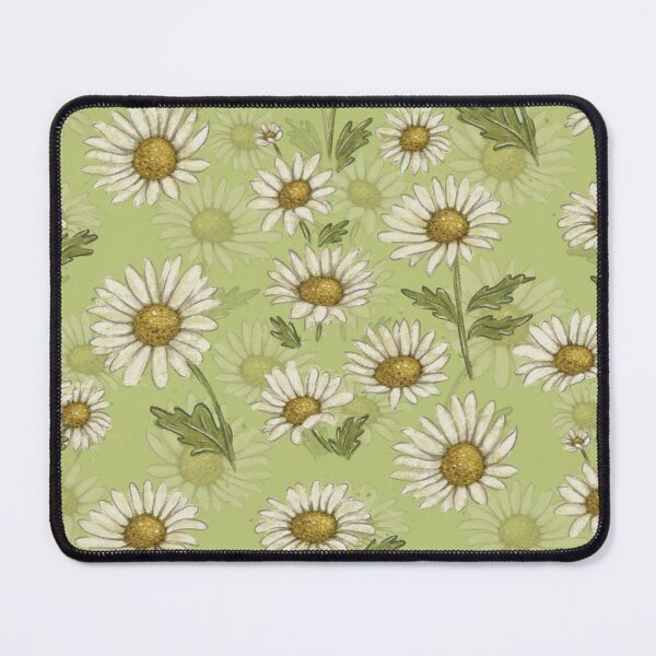 Item preview, Chamomile pattern on a green background designed and sold by ArtbySvetik.