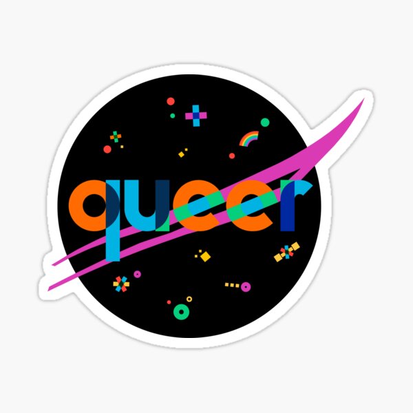 Queer Space Agency Pride Meatball Logo Sticker