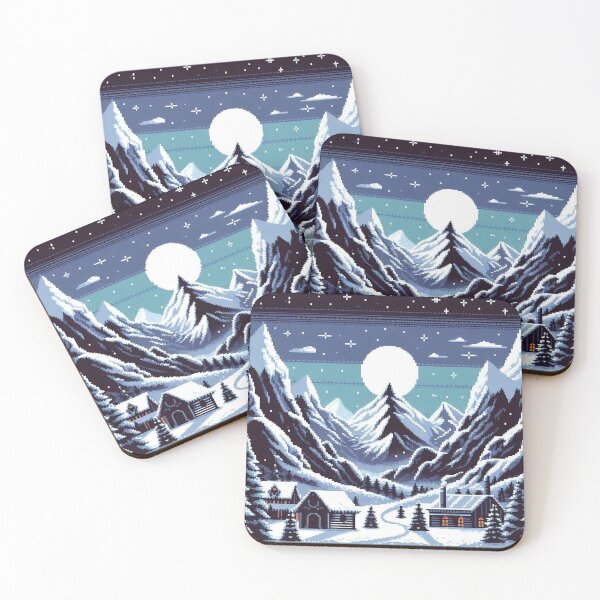Item preview, Skyrim Isolated Cabins In The Snow Forest Pixel Art designed and sold by Jake-Carter0.