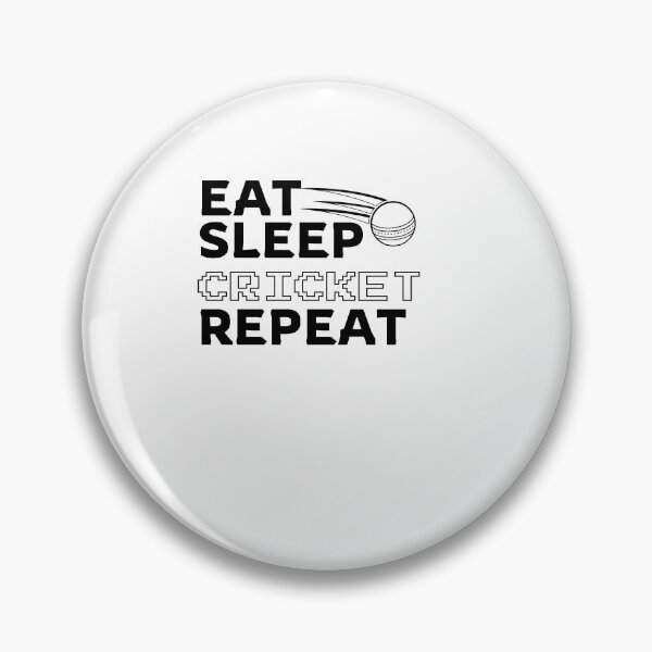 Item preview,  Eat sleep cricket repeat designed and sold by HollowMerchant.