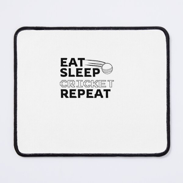 Item preview, Eat sleep cricket repeat designed and sold by HollowMerchant.