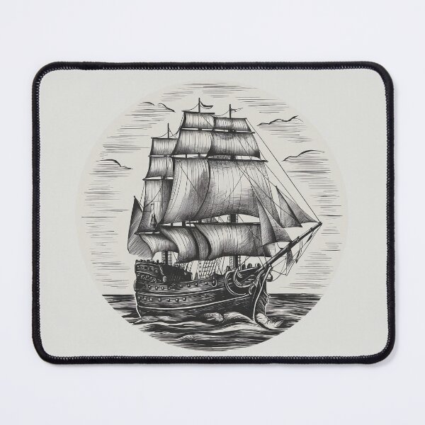 Item preview, Old pirate sailing ship designed and sold by MagelliShop.