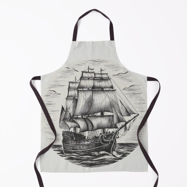 Item preview, Old pirate sailing ship designed and sold by MagelliShop.