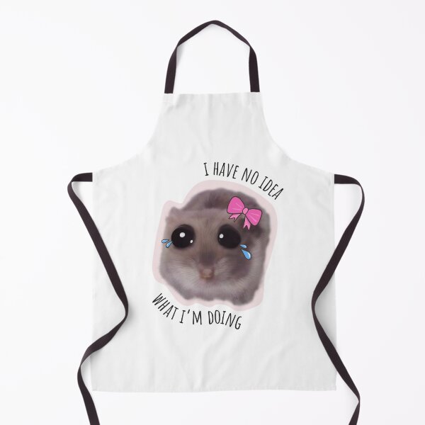 Item preview, I have no idea what i'm doing - Sad hamster with big eyes and a pink bow designed and sold by GosiaArtGarden.