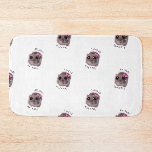 Item preview, I have no idea what i'm doing - Sad hamster with big eyes and a pink bow designed and sold by GosiaArtGarden.