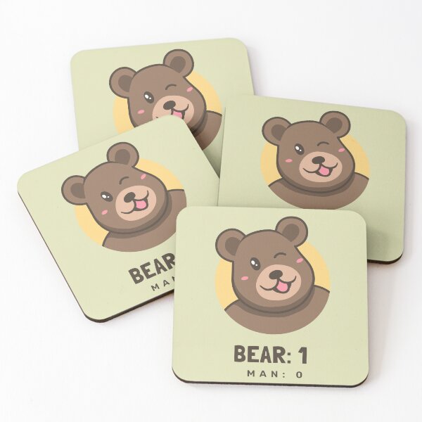 Item preview, Bear Vs Man designed and sold by Natural-Habitat.