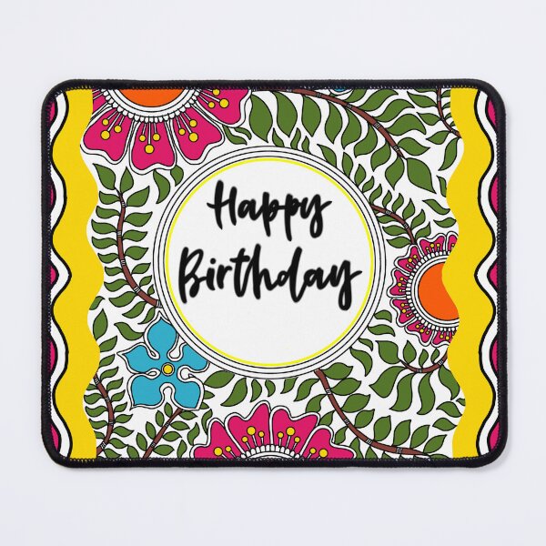 Item preview, Happy Birthday Sticker- Indian creative artwork designed and sold by ShrutiCreates.