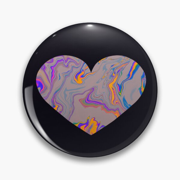 Item preview, Vibrant Chaos Marble Heart color option 1 designed and sold by ArtbyDLP.