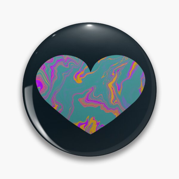 Item preview, Vibrant Chaos Marble Heart color option 2 designed and sold by ArtbyDLP.