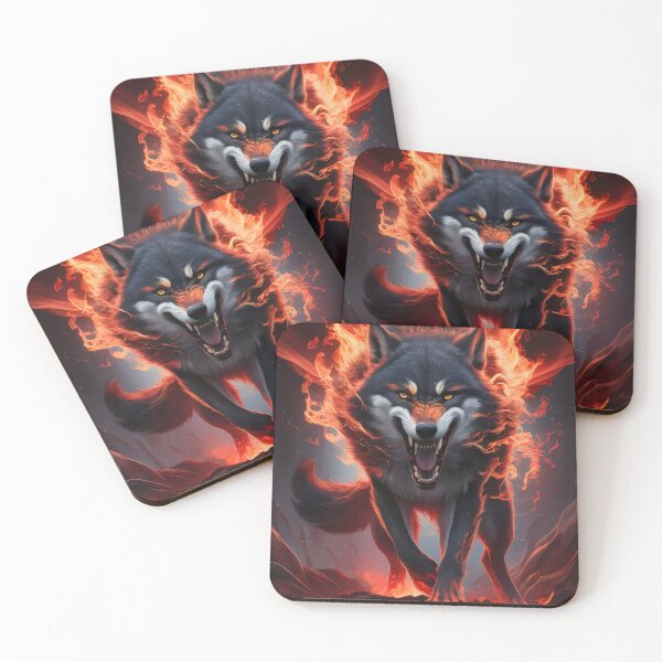 Item preview, Fire wolf. designed and sold by MyHappyArtShop.