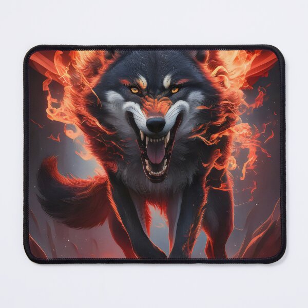Item preview, Fire wolf. designed and sold by MyHappyArtShop.