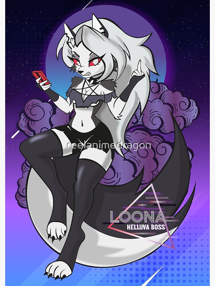 Loona Hellhound Retro Helluva Boss X Hazbin Hotel