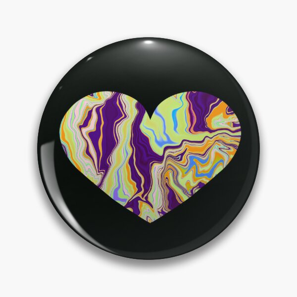 Item preview, Vibrant Chaos Marble Heart color option 7 designed and sold by ArtbyDLP.
