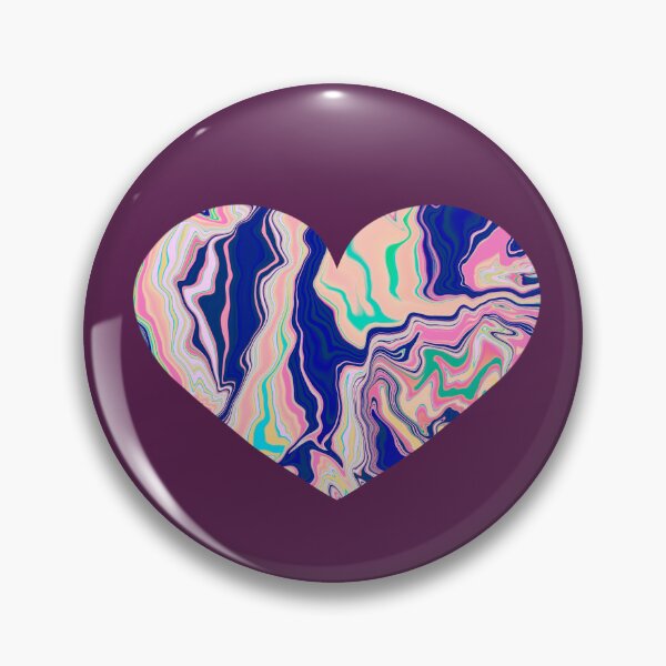 Item preview, Vibrant Chaos Marble Heart color option 9 designed and sold by ArtbyDLP.