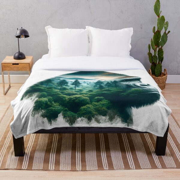 Item preview, Gorilla and forest in double exposure designed and sold by TUnivers.