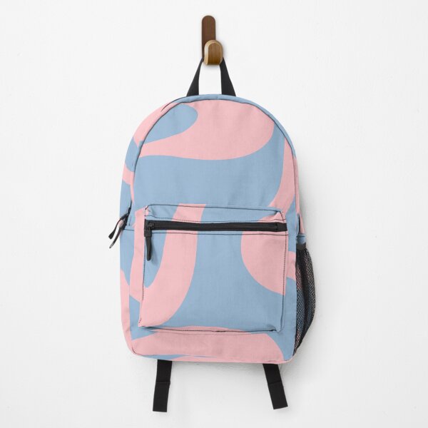 Item preview, Soft Curves Retro Modern Abstract Pattern in Pastel Pink and Light Blue designed and sold by kierkegaard.