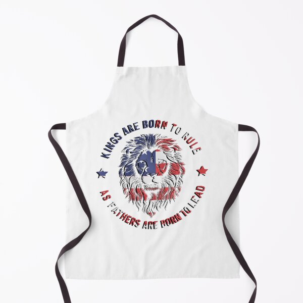 Item preview, Kings Are Born To Rule, As Fathers Are Born To Lead Retro Vintage Lion Head Clipart With American Flag Theme Design designed and sold by Raise2Shine.