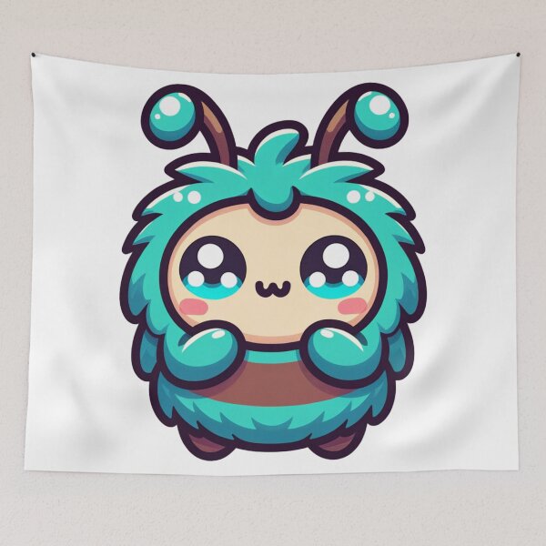 Item preview, Kawaii Bug Named Fuzzy Snuggle designed and sold by BassHeadMomma.