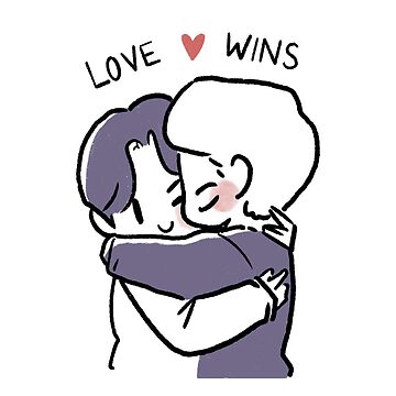 Artwork thumbnail, Love Wins - Boys Gay Hugging by Simon Ip