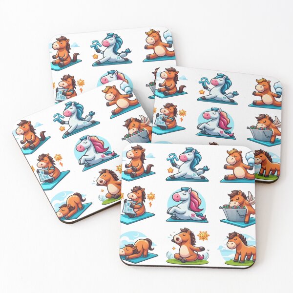 Item preview, Hilarious Horses Doing Yoga - Perfect for Yoga Lovers designed and sold by Moh-nd-Eg.