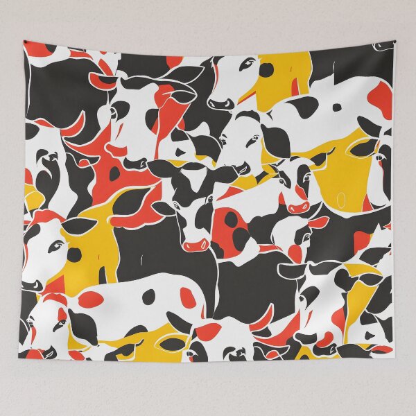 Item preview, Cows modern colour blocks designed and sold by Folksy Living.
