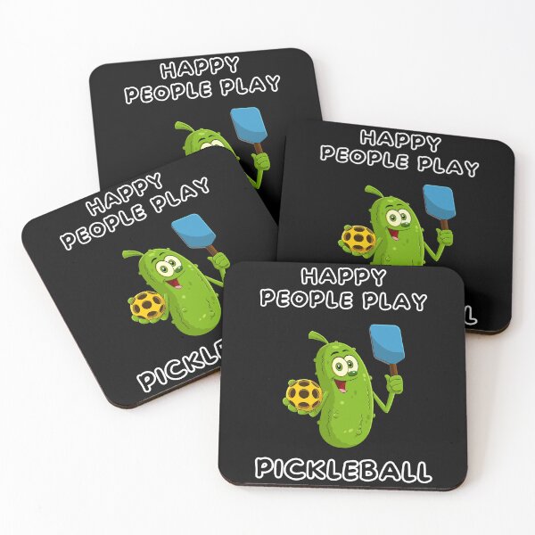 Item preview, Happy People Play Pickleball, Fun Pickle Character designed and sold by impressionofmel.
