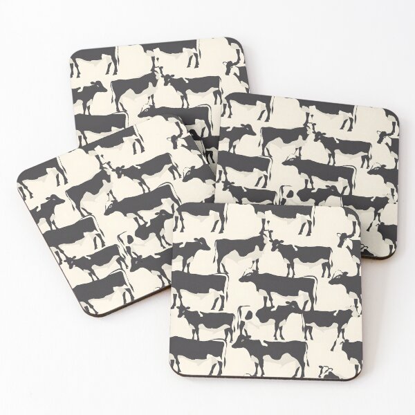 Item preview, Black and white cows pattern designed and sold by Folksy Living.