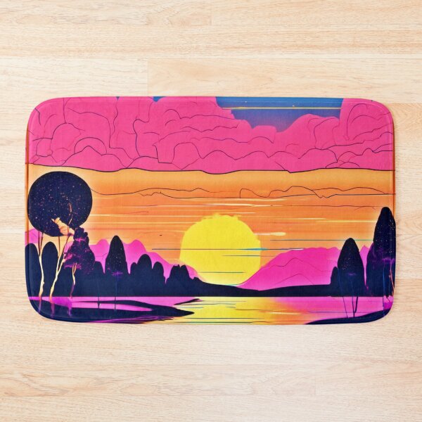 Item preview, Colorful Evening Landscape Painting designed and sold by Health And Fitness Posts e-Store.