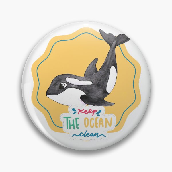 Item preview, keep the ocean clean, orca designed and sold by Chouetteplanete.