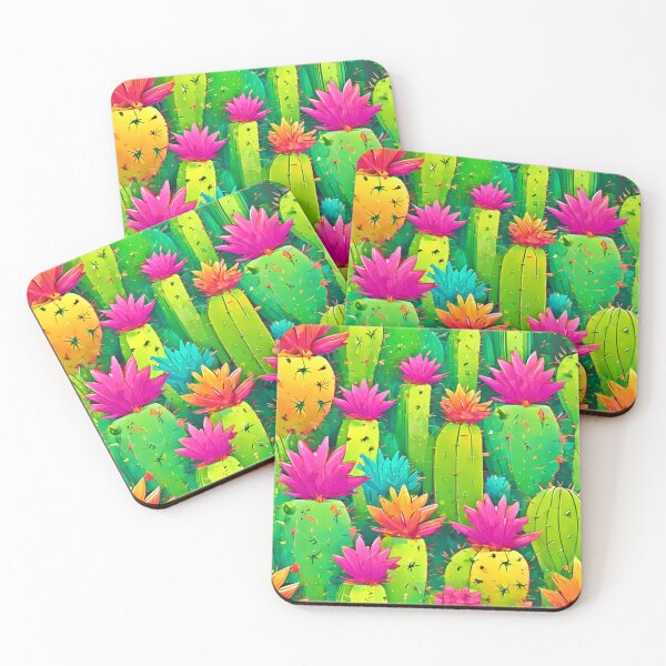 Item preview, Vibrant Cactus Spike Patterns designed and sold by Health And Fitness Posts e-Store.