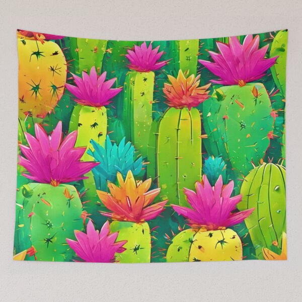 Item preview, Vibrant Cactus Spike Patterns designed and sold by Health And Fitness Posts e-Store.