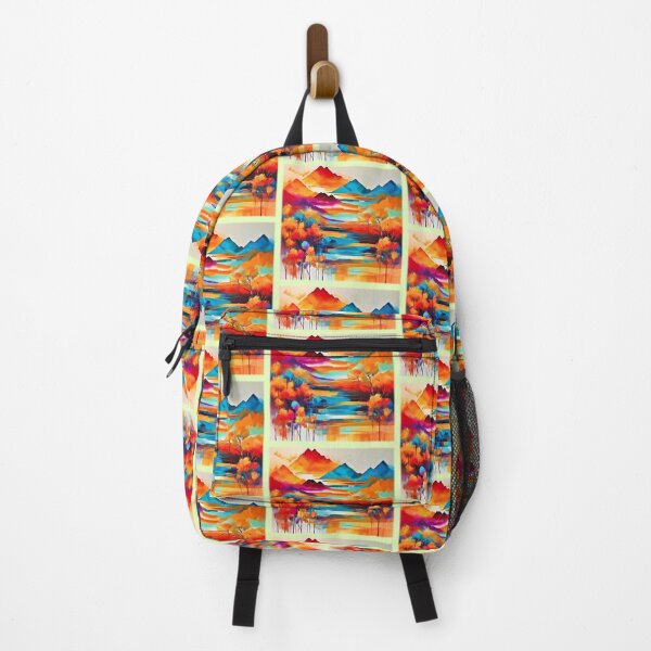 Item preview, Vibrant Mountain Sunset Painting designed and sold by Health And Fitness Posts e-Store.