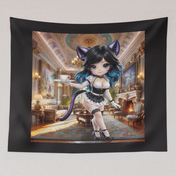 Item preview, Furry Maids Chibi Black Panther Zinhle designed and sold by CHIBI_POPZ.