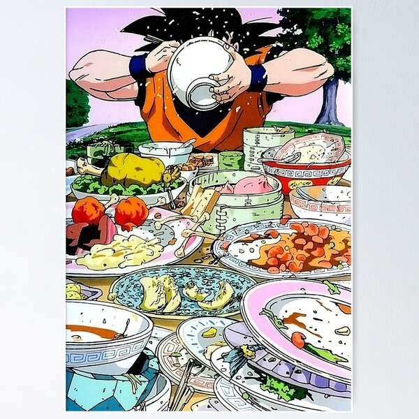 Item preview, DBZ - Goku eating designed and sold by thesnakeater.