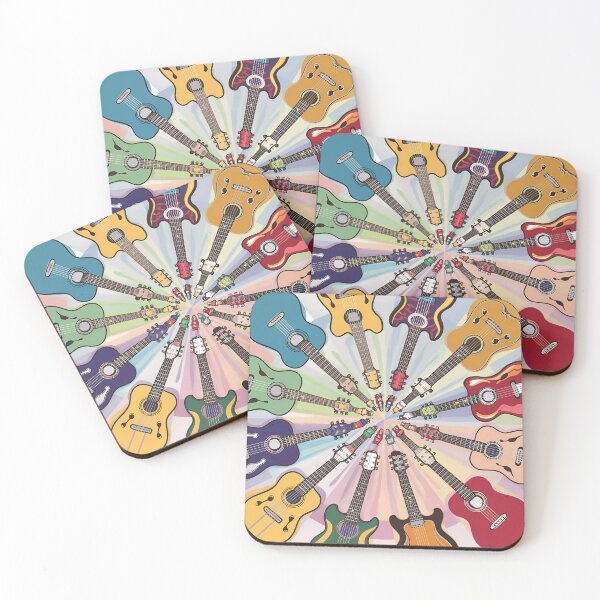 Item preview, Cute Little Circular Guitar Pattern Colours designed and sold by FocusedArt.