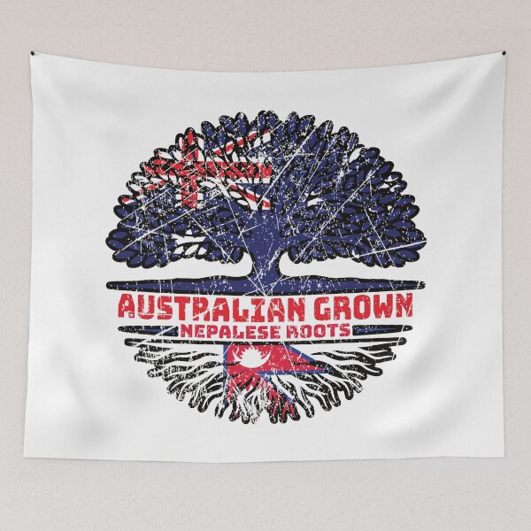 Item preview, Nepal Nepalese Australian Australia Tree Roots Flag designed and sold by FlagX.