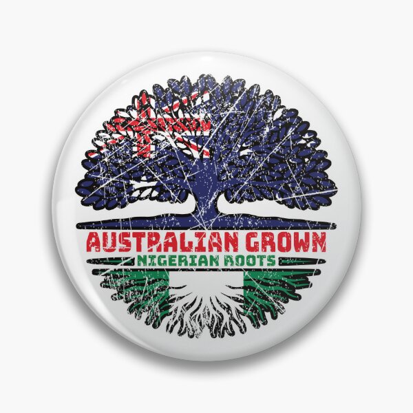 Item preview, Nigeria Nigerian Australian Australia Tree Roots Flag designed and sold by FlagX.