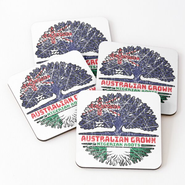 Item preview, Nigeria Nigerian Australian Australia Tree Roots Flag designed and sold by FlagX.