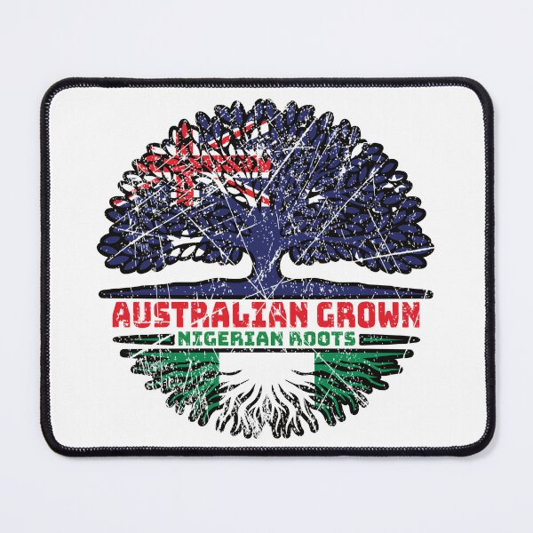 Item preview, Nigeria Nigerian Australian Australia Tree Roots Flag designed and sold by FlagX.