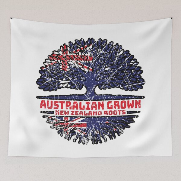 Item preview, New Zealand New Zealand Australian Australia Tree Roots Flag designed and sold by FlagX.