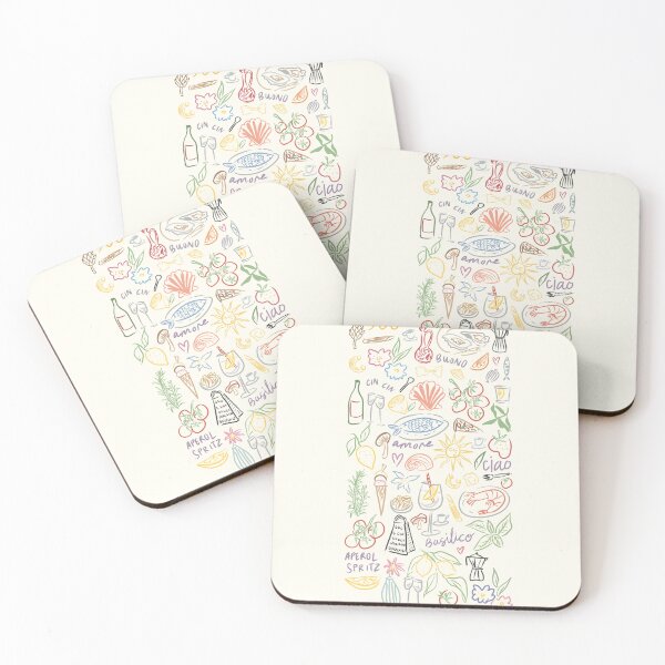 Item preview, Italian European Summer Doodles designed and sold by moonna designs.