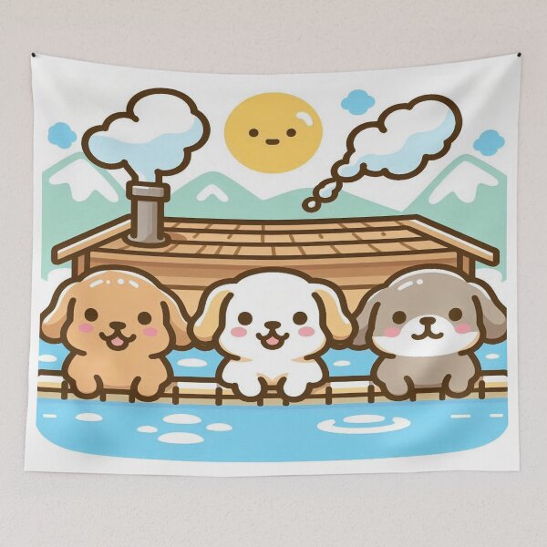 Item preview, Doggos Onsen 4 designed and sold by ClearNight.