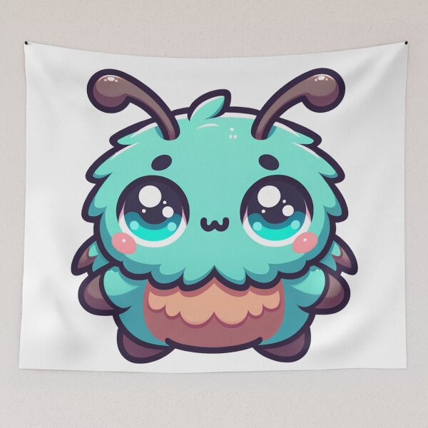 Item preview, Kawaii Bug Named Woolly Fluff designed and sold by BassHeadMomma.