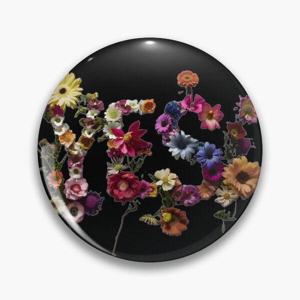 Item preview, Inscription yes between the flowers designed and sold by KusyArt.