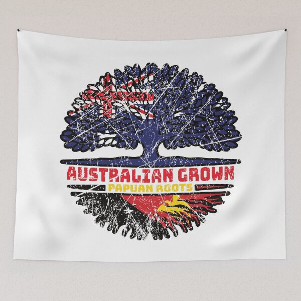 Item preview, Papua New Guinea Papuan Australian Australia Tree Roots Flag designed and sold by FlagX.