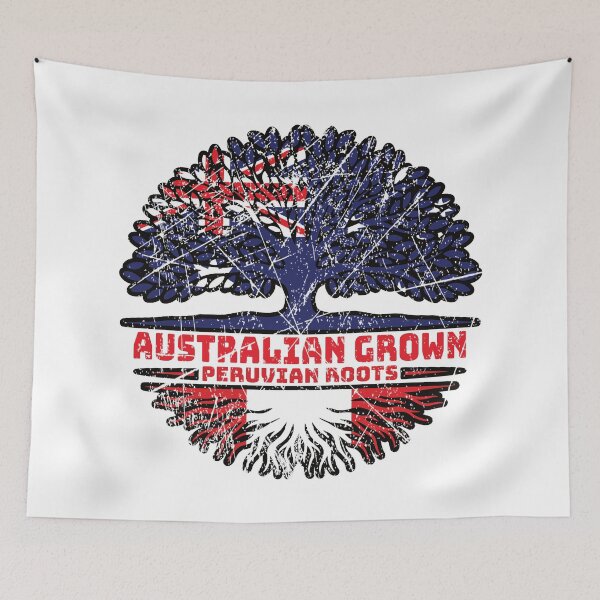 Item preview, Peru Peruvian Australian Australia Tree Roots Flag designed and sold by FlagX.