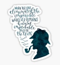 Sherlock Holmes Quote Sticker
