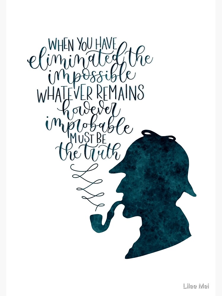 Carte Postale Sherlock Holmes Citation Par Alwaysbookish Redbubble